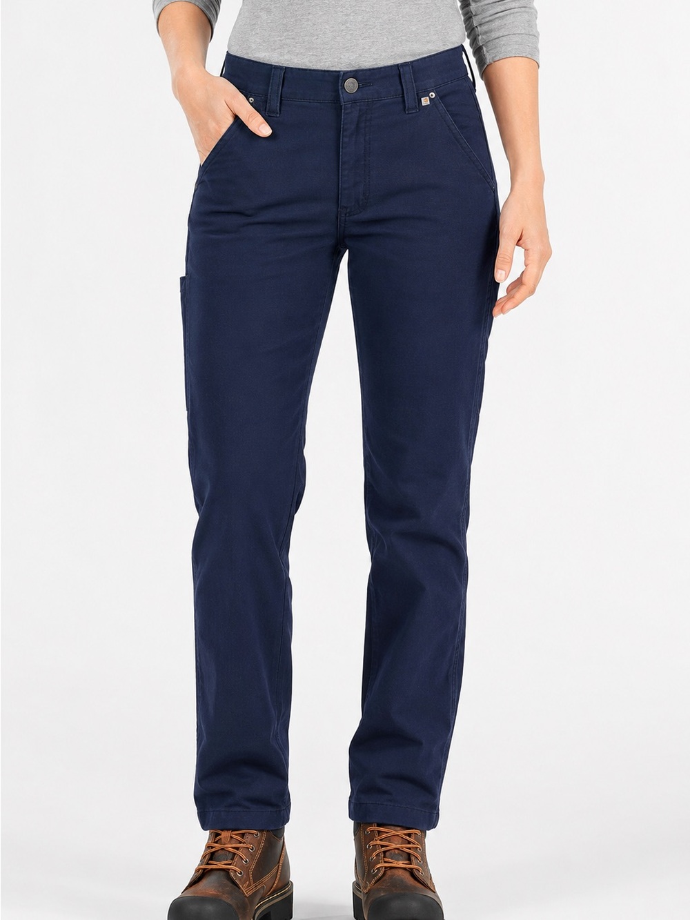 Carhartt Women’s FR Rugged Flex Canvas Work Pants Navy Size 8 flame resistant